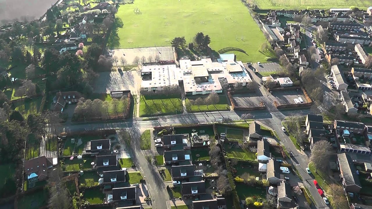 westley middle school bury st edmunds suffolk england from the air HD ...