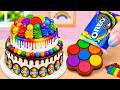Yummy Colorful Mini Rainbow Cake Recipe 🌈 Easy Cake Decorating Tutorial✨Tiny Treat Creations