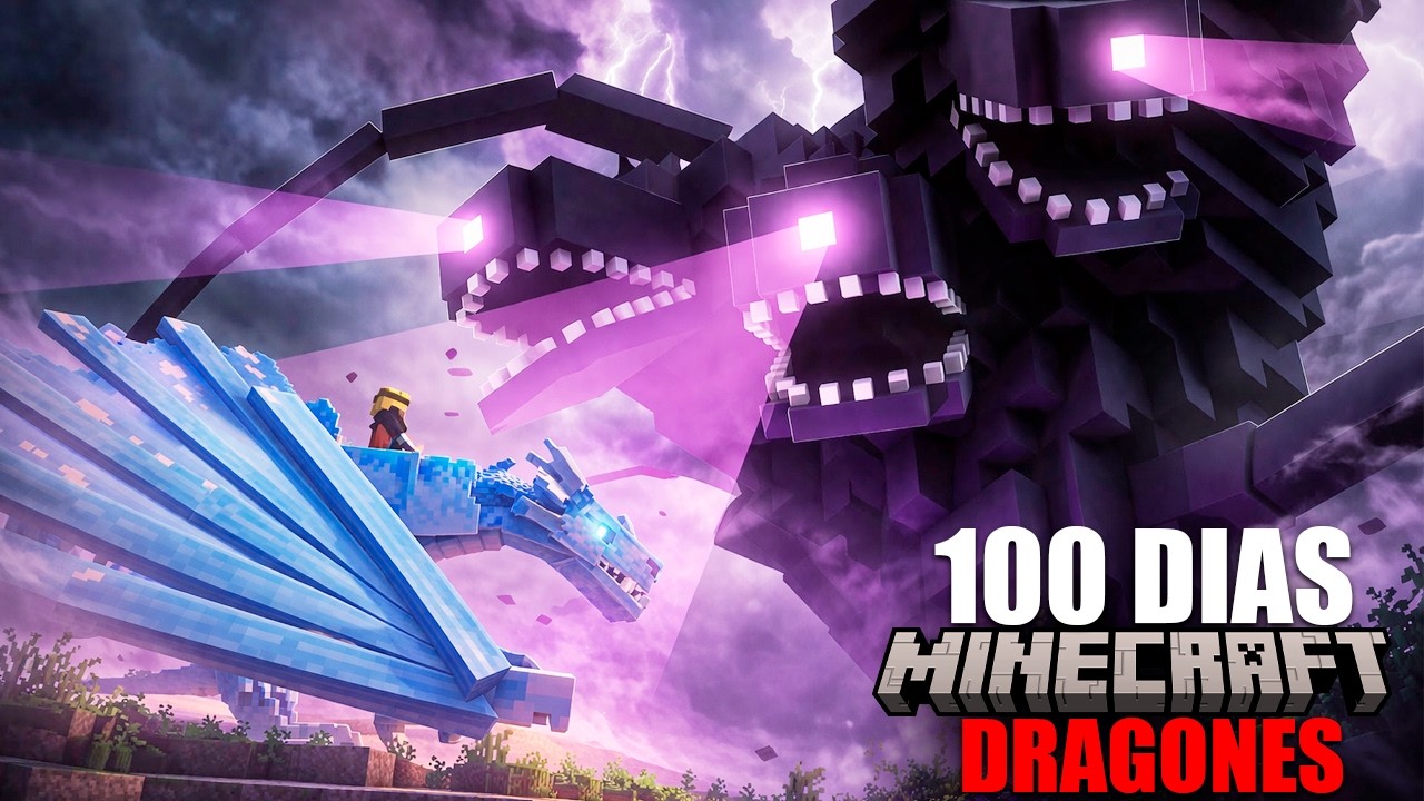 Sobreviví 100 días en Un Apocalipsis de Dragones En Minecraft... Esto fue lo que sucedió