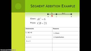 2.7 Segment Addition Proofs