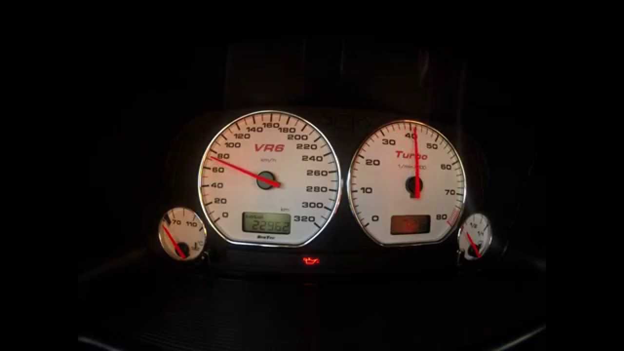 VR6 Turbo Tacho Video "HELL TURBO GOLF" (2)