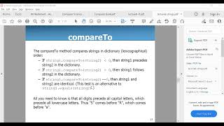 AV CS Pre university Class 8 (Part 2 CompareTo() String Method & Modifying strings )