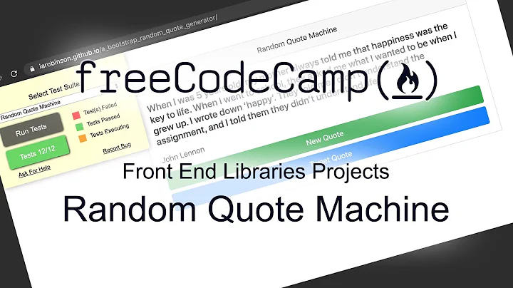 Build a Random Quote Machine - Front End Libraries Projects - Free Code Camp