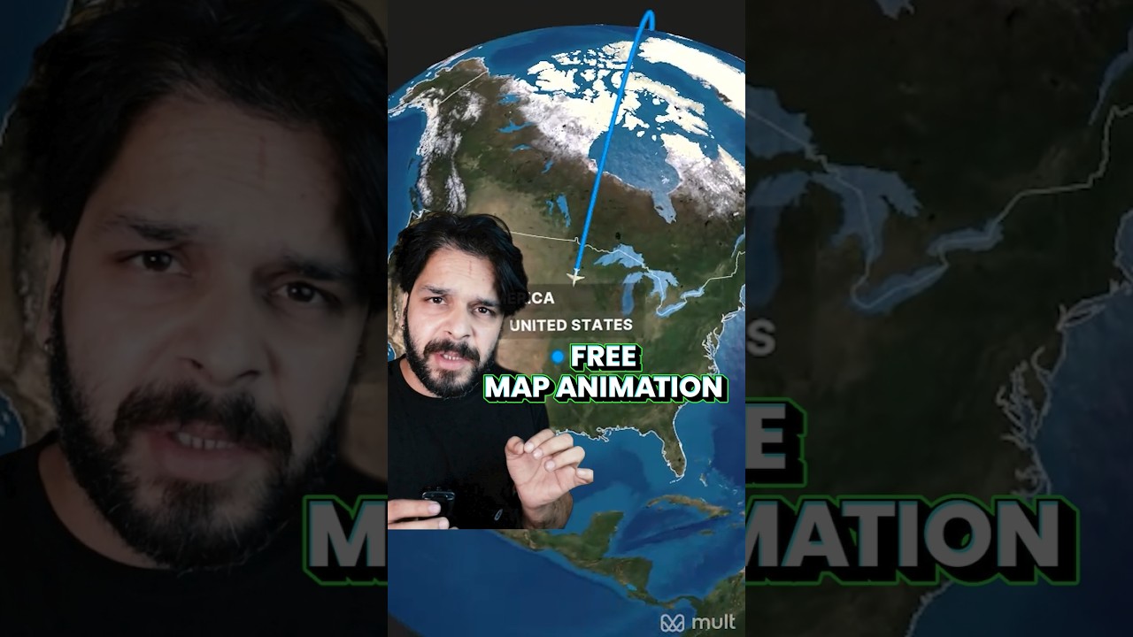 Create Map Animation with this FREE website @TechyTajboi #aitools #techtool #mapanimation