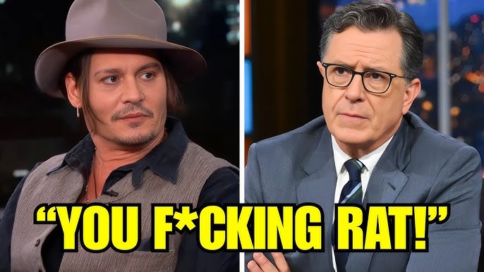 Johnny Depp KICKED Off Stephen Colbert's Live Show After Fiery Argument -  YouTube