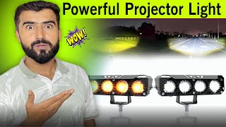अंधा कर देगी 😳|| SSLG JS34 Pro 4-LED Fog Light Bar || High Power Waterproof Projector Spotlight