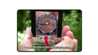 Find a bearing using a mirror compass