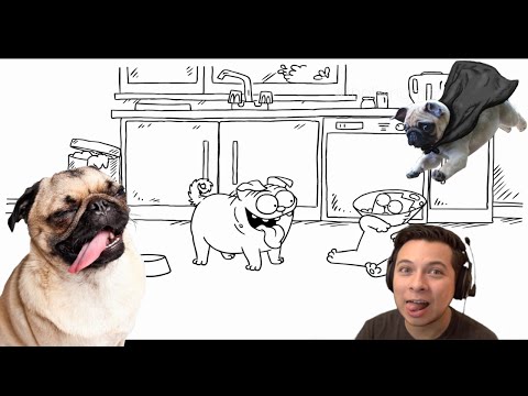 Pug Life Simon's Cat Reaction | Cute Animated Cat