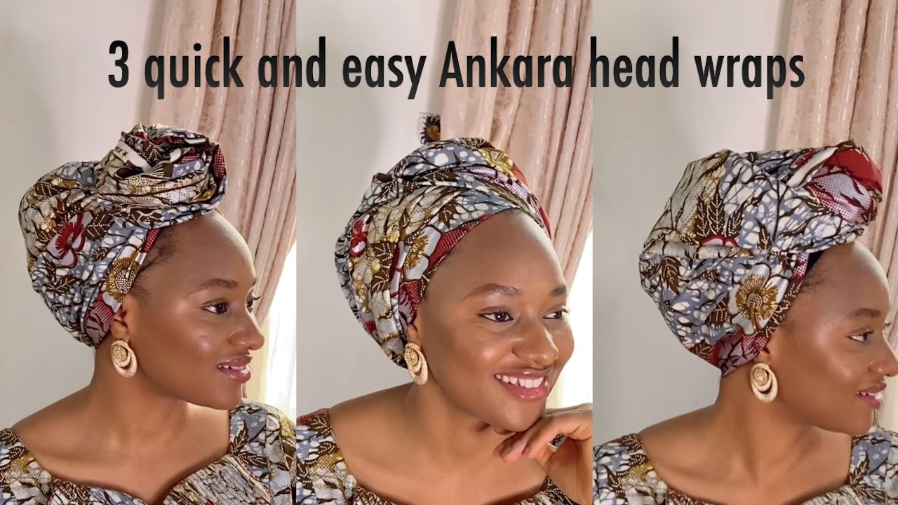 Quick and easy Ankara head wraps | Layuza Musa - YouTube