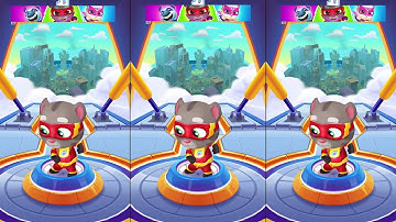 Talking Tom Hero Dash - 3X Display Gameplay Walkthrough (Android, iOS)