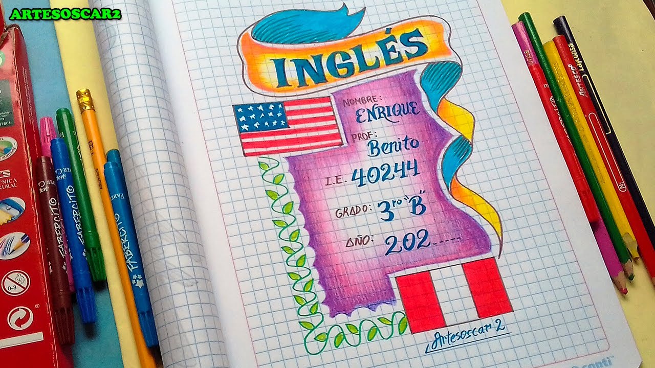 MIRA como Dibujar una Caratula de INGLES - English cover - thptnganamst.edu.vn