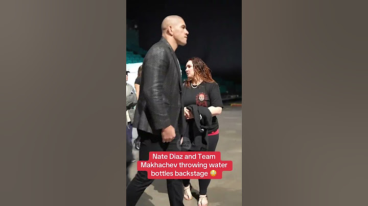 Nate Diaz and Team Makhachev were throwing water bottles backstage 😳
