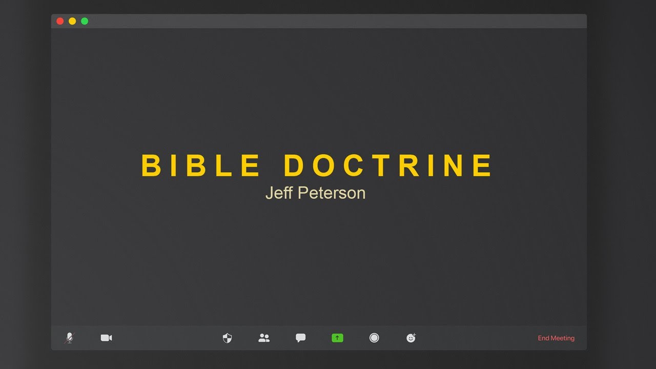 Doctrine of Reprobation - Jeff Peterson - YouTube