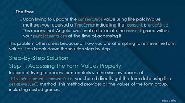 Resolving the undefined Error When Updating Form Values in Angular Forms