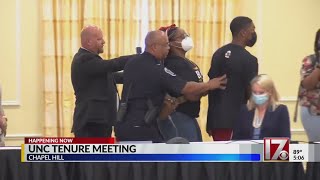 Protesters boo and yell ‘shame’ as UNC Board of Trustees meet over Nikole Hannah-Jones’ tenure