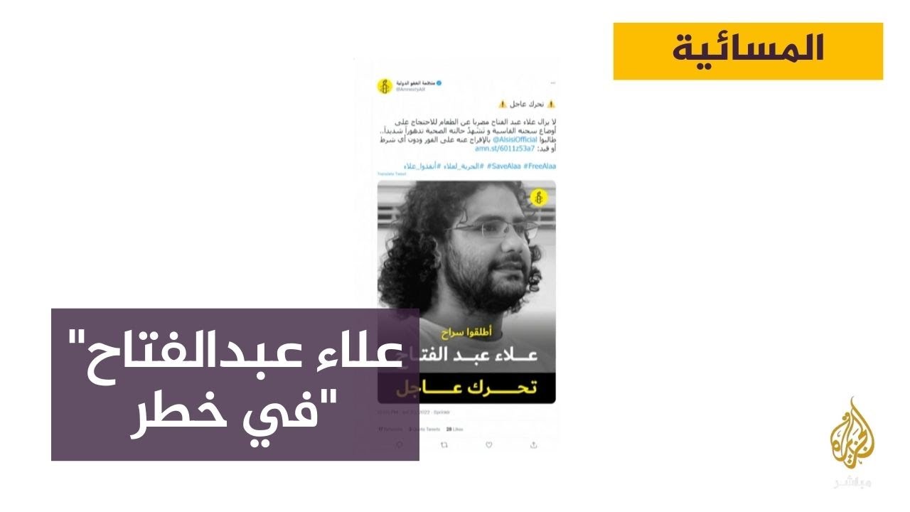 مباشر مع د. ليلى سويف والدة الناشط المصري المعتقل علاء عبد الفتاح