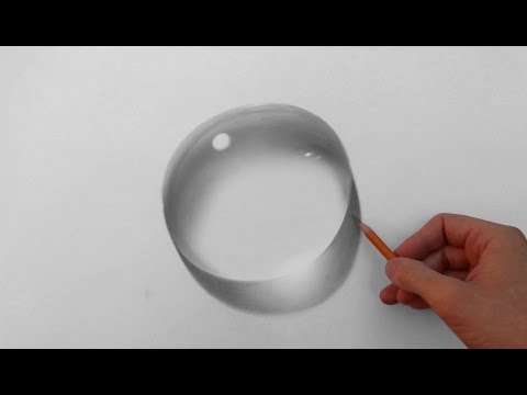 Капля воды - рисунок карандашом (how to draw a water drop)