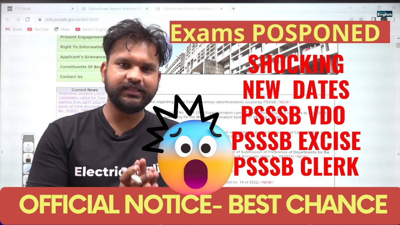 SHOCKING New Official Exam Dates By PSSSB PSSSB VDO New Exam Date 