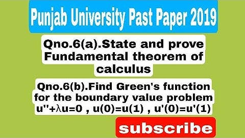 University Of Punjab Past Paper 2019 MSc-2 Qno.6 Part(a,b)Complete||Methods Of Mathematical Physics