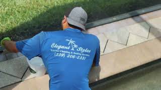 Transform Your Naples Pool Deck with Elegant Styles Power Wash & Paver Sealing!