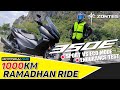 Zontes 350e 1000km ramadhan endurance ride  max speed  full tank max mileage  sport vs eco mode