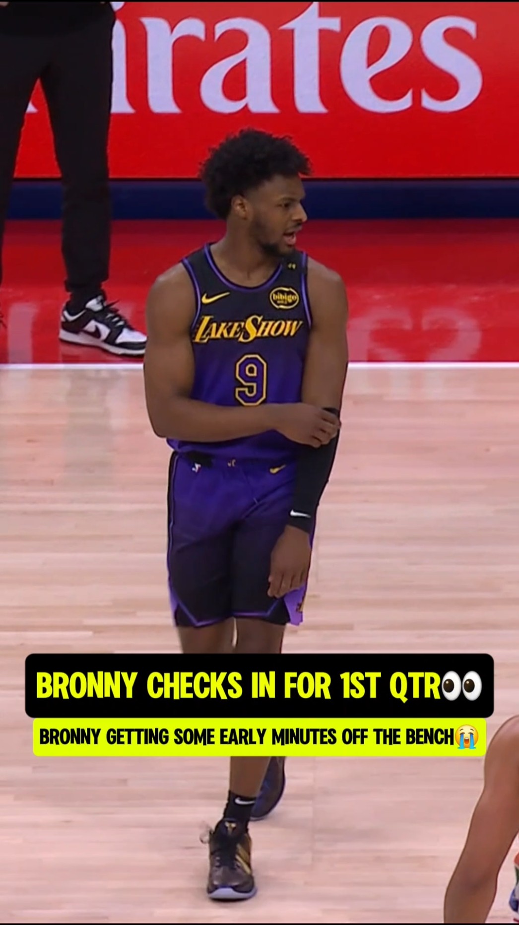 Bronny getting in on the rotation?