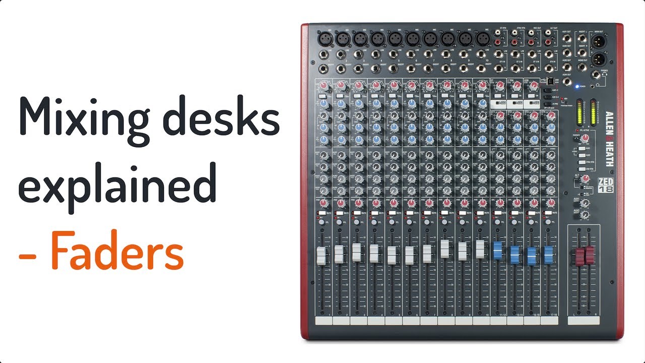 Sound mixing desk explained | Faders