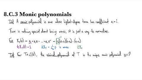 8.C.3 Monic polynomials