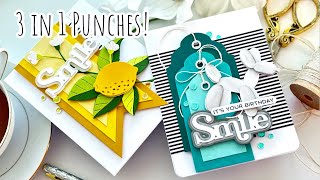 CREATE and LAYER with PUNCHES | Spellbinders 3 in 1 Banner and Tag Punches | Handmade Cards