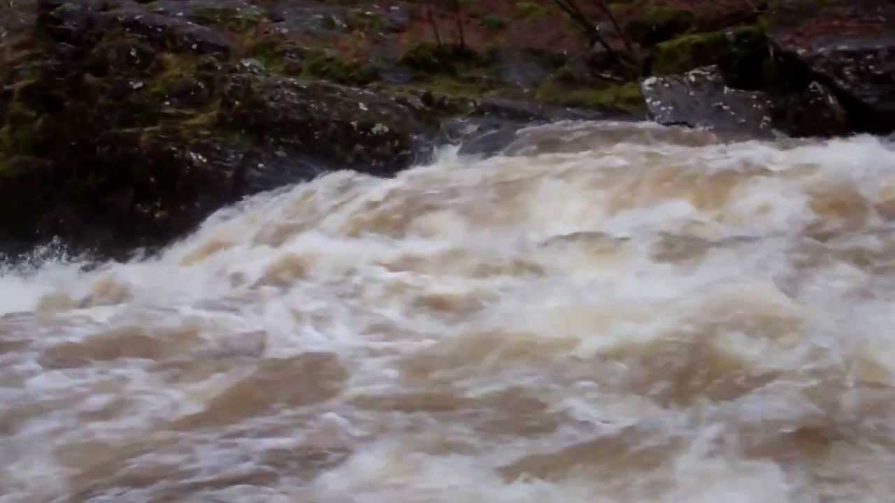 Awe Inspiring Ossian's Hall Gorge After Heavy Rain River Braan Highland Perthshire Scotland