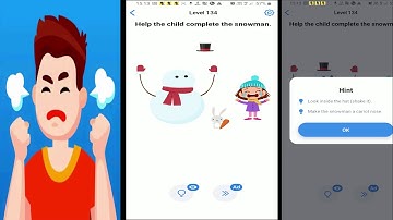 Easy Game Level 134 : Help the child complete the snowman.
