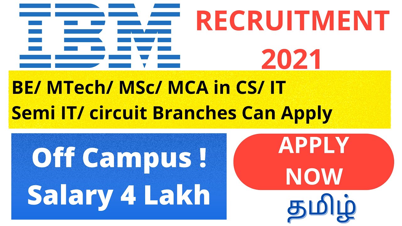 IBM Recruitment 2021 in Tamil |Fresher Jobs In Tamil |Latest Jobs 2021 in Tamil |IBM Hiring 2021