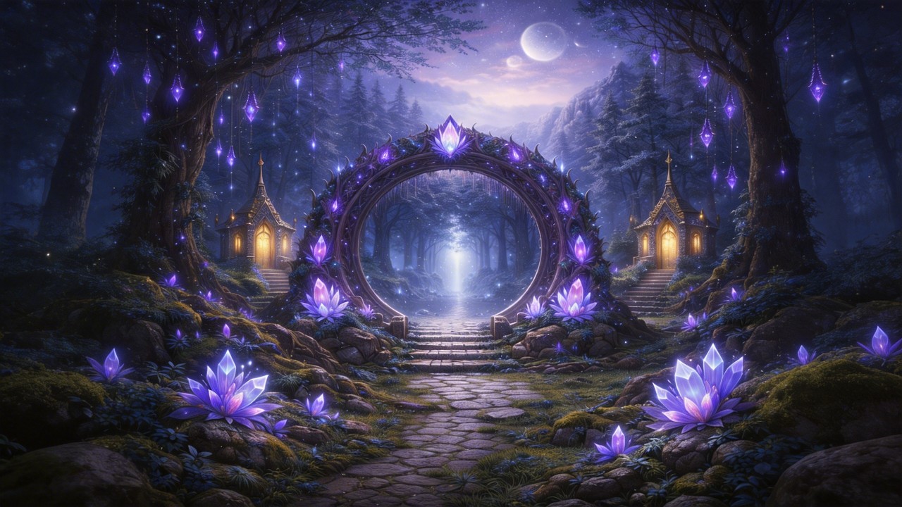 Elven’s Eternal ✨ Sacred Fantasy Harp & Violin Ambience | 1 Hour Peaceful Soundscape