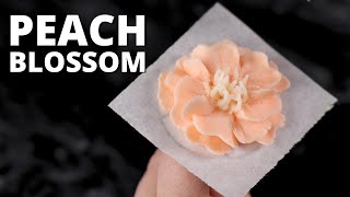 How to pipe buttercream peach blossom [ Cake Decorating For Beginners ]