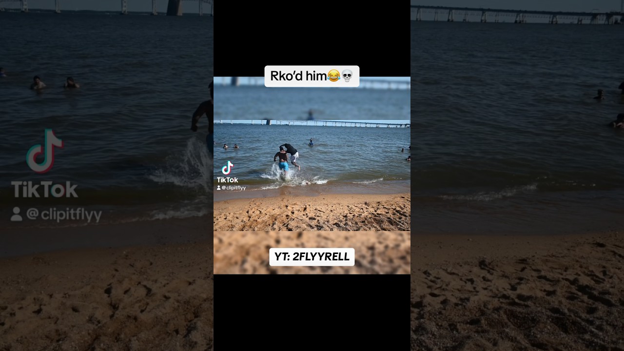 Rko’d my 6’3  cousin at the beach😂 