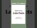 UGC NET Lake Poets Notes🌱📚 #literature #english #gicexam