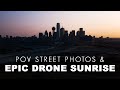 Street photography POV &amp; EPIC DRONE FLIGHT at sunrise!