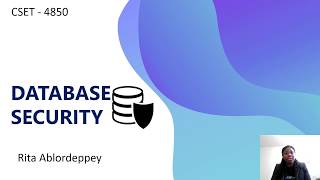 Database Security - Rita Ablordeppey
