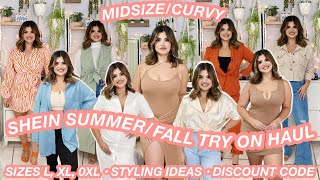 SHEIN SUMMER\/FALL *MIDSIZE\/CURVY* TRY ON HAUL | DISCOUNT CODE INCLUDED!