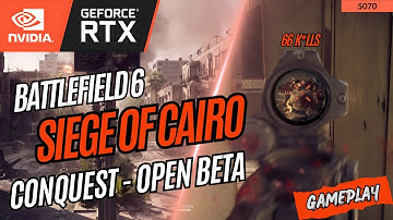 Battlefield 6 Gameplay — 66 Kills Engineer on Siege of Cairo Conquest M417 A2 Open Beta