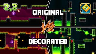 Dash: Original vs My Decoration [Comparison] | Geometry Dash 2.2