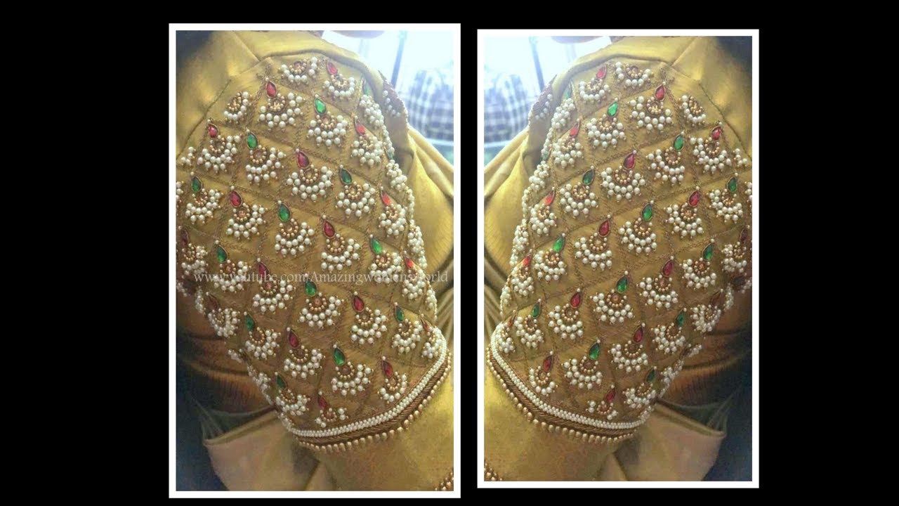 Most Beautiful Full  Designer Sleeves with Normal Stitching Needle - Same Like Aari/Maggam Work