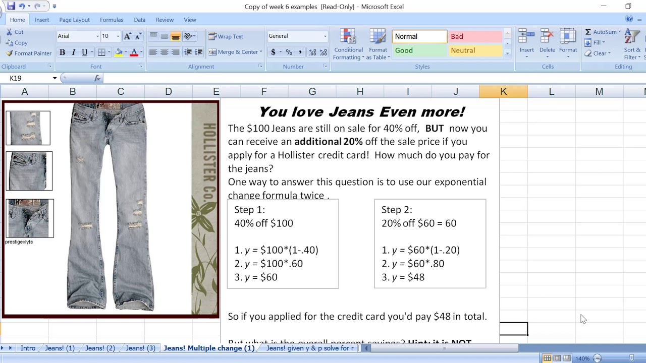 Successive Percent Change