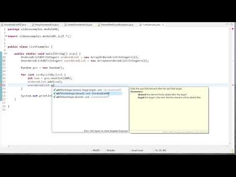Implementing an Unordered List in Java (Java Foundations / jsjf)