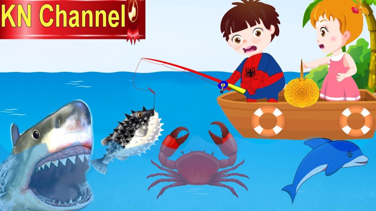 Hoạt Hình Kn Channel Bé Na Đi Câu Cá Ngoài Biển Gặp Cá Mập |Hoạt Hình Việt  Nam | Giáo Dục Mầm Non - Youtube