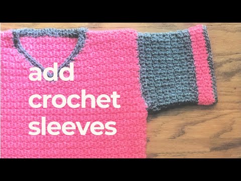 Crochet Sleeves Video Tutorial: Join and Turn Crochet in the Round, Decrease Crochet Short Sleeves
