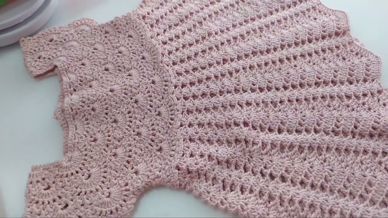 💥LINDO😍 VESTIDO DE CROCHE INFANTIL PASSO A PASSO AQUI NO CANAL