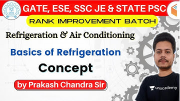 3:00 PM - GATE, ESE, SSC JE & State | ME by Prakash Chandra | RAC (Basics of Refrigeration)
