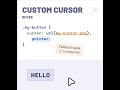 📑Adding Custom Cursor in CSS !🔥#css #java #html #ai #coding #generativeai #python #programming