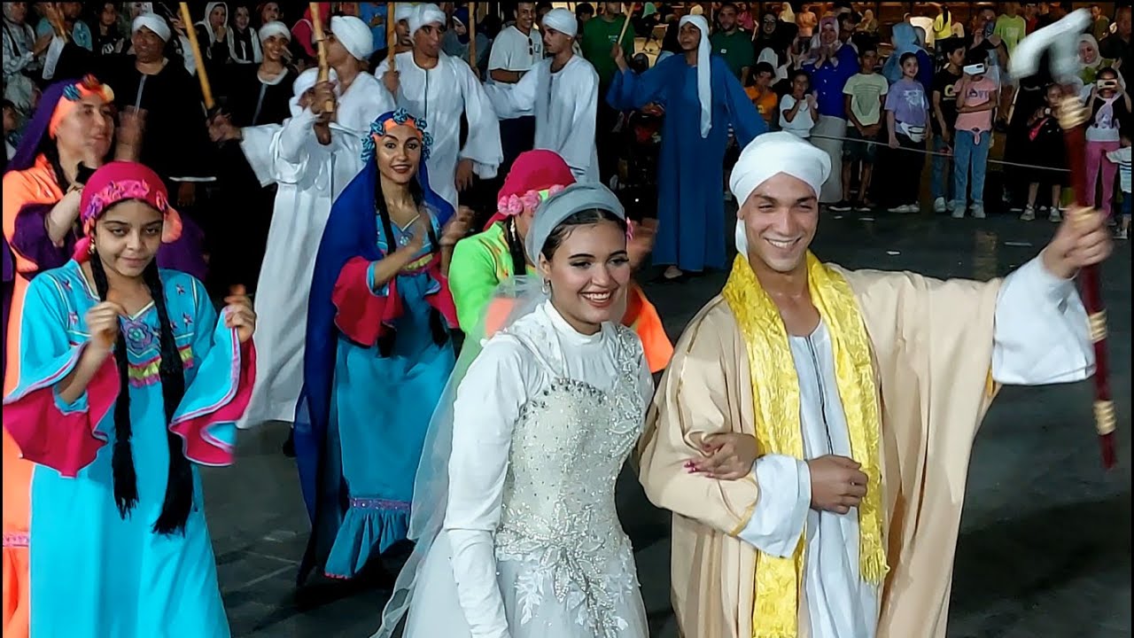 حفل زفاف عروسين على كورنيش مصيف رأس البر كتب كتاب ودخله صعيدي كامله على البحر روعه بجد